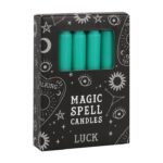 CONFEZIONE DA 12 CANDELE MAGICHE "FORTUNA" VERDI