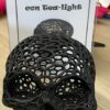 Teschio in resina con tea-light - immagine 2