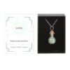 COLLANA CON BOTTIGLIA CON CRISTALLI DI AVVENTURINA VERDE - FORTUNA - immagine 2