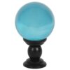 GRANDE SFERA DI CRISTALLO VERDE ACQUA SU SUPPORTO