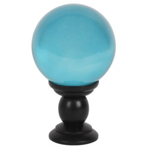 GRANDE SFERA DI CRISTALLO VERDE ACQUA SU SUPPORTO