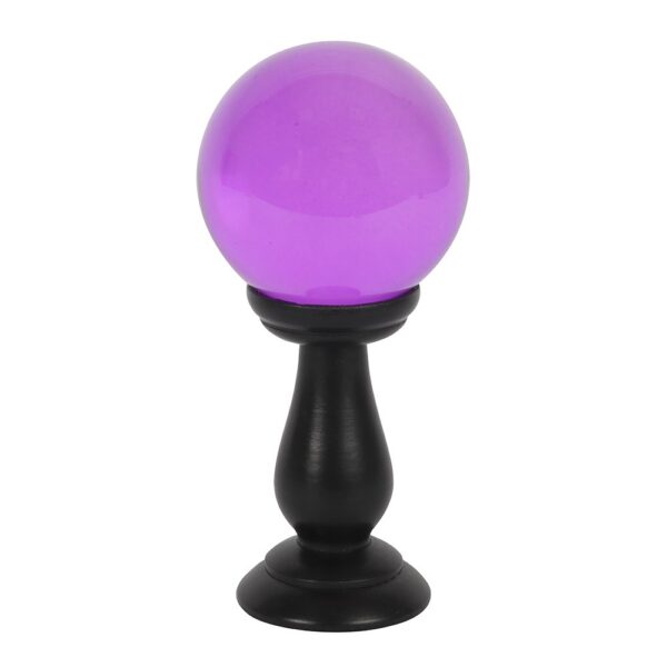 PICCOLA SFERA DI CRISTALLO VIOLA CON SUPPORTO