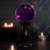 PICCOLA SFERA DI CRISTALLO VIOLA CON SUPPORTO - immagine 2