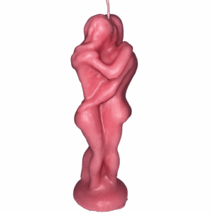 COPPIA INTRECCIATA IN CERA ROSA