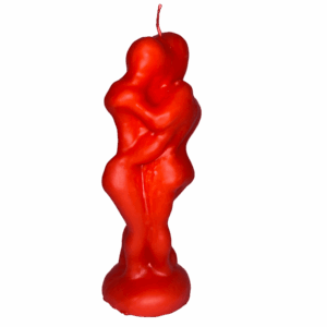 COPPIA INTRECCIATA IN CERA ROSSA