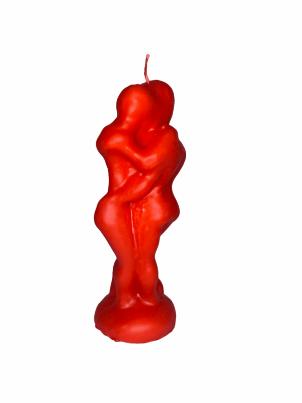 COPPIA INTRECCIATA IN CERA ROSSA