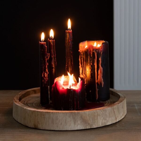 CANDELA DA 15 CM CON LACRIME DI VAMPIRO - immagine 3