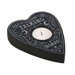 PORTACANDELE TEALIGHT A FORMA DI PLANCHETTE OUIJA