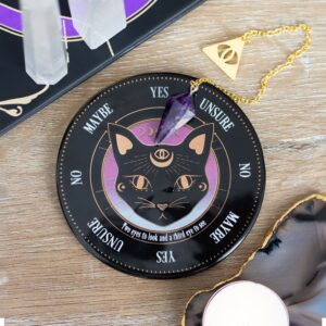 KIT DI DIVINAZIONE CON PENDOLO GATTO MISTICO
