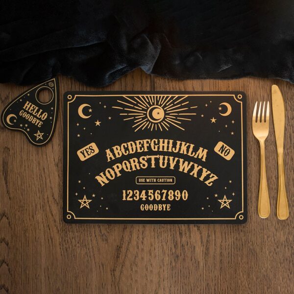 SET DI TOVAGLIETTA E SOTTOBICCHIERE CON TAVOLA OUIJA