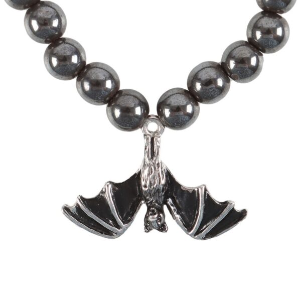 BRACCIALE IN EMATITE CON CIONDOLO A FORMA DI PIPISTRELLO APPESO - immagine 4